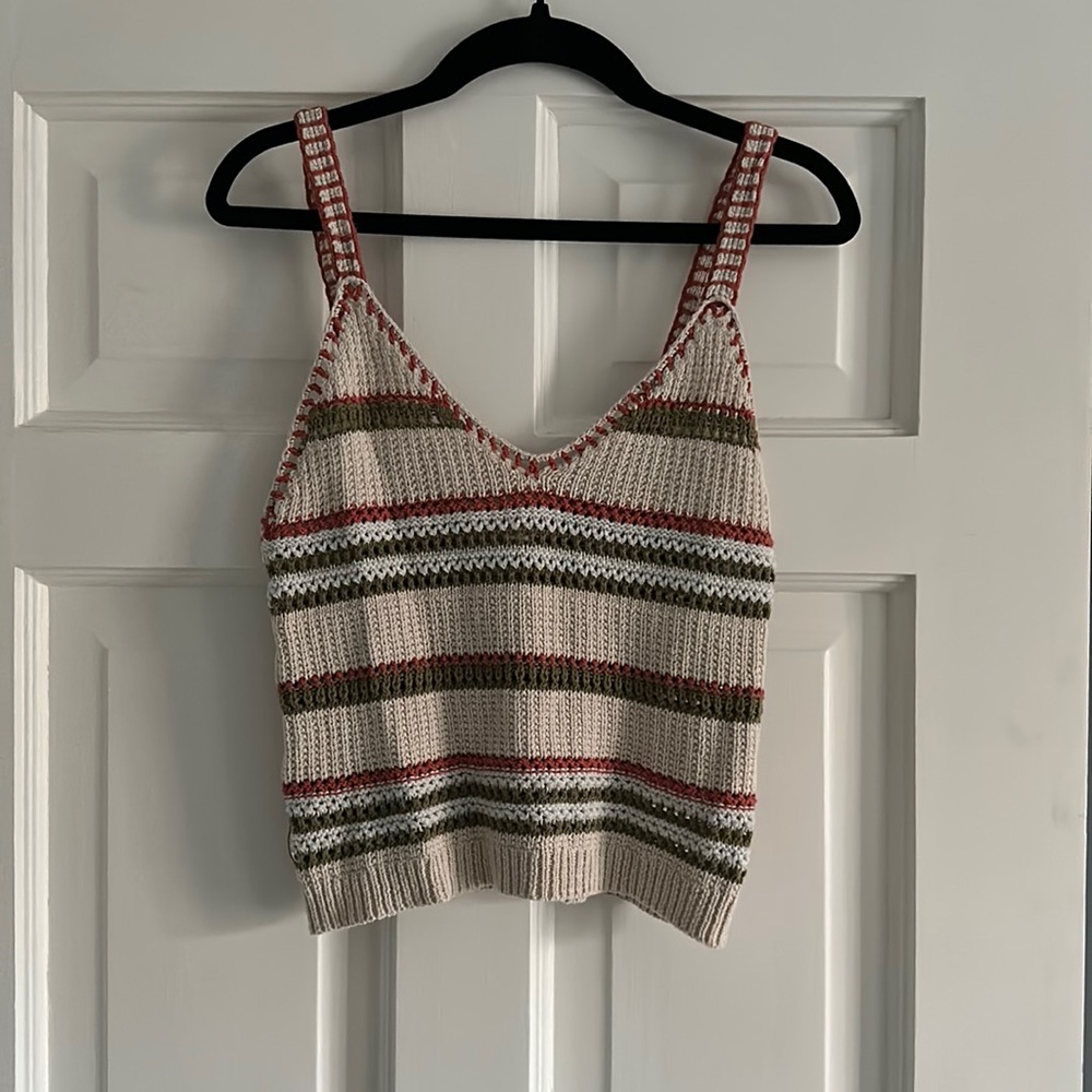 Multicolored crop tank top